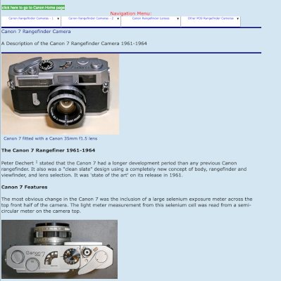 Screenshot of https://canonrangefinder.dustynegatives.org/